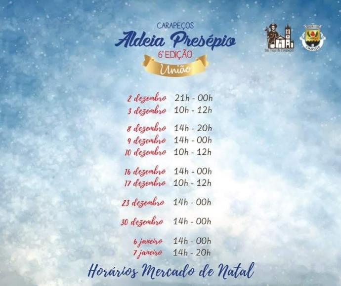 Horário 6ª Edição Aldeia Presépio